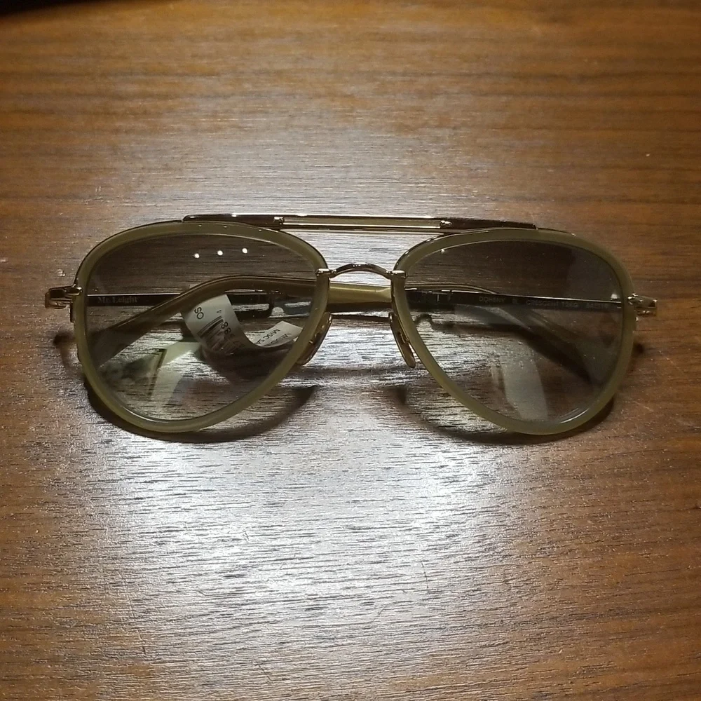 MR LEIGHT by GARRETT LEIGHT Doheny SL Sunglasses ~ Aviator Crescent 12KG NWT
